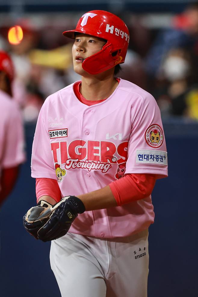 5일 고척 키움전에서 데뷔 첫 안타를 기록한 정해원. KIA 제공