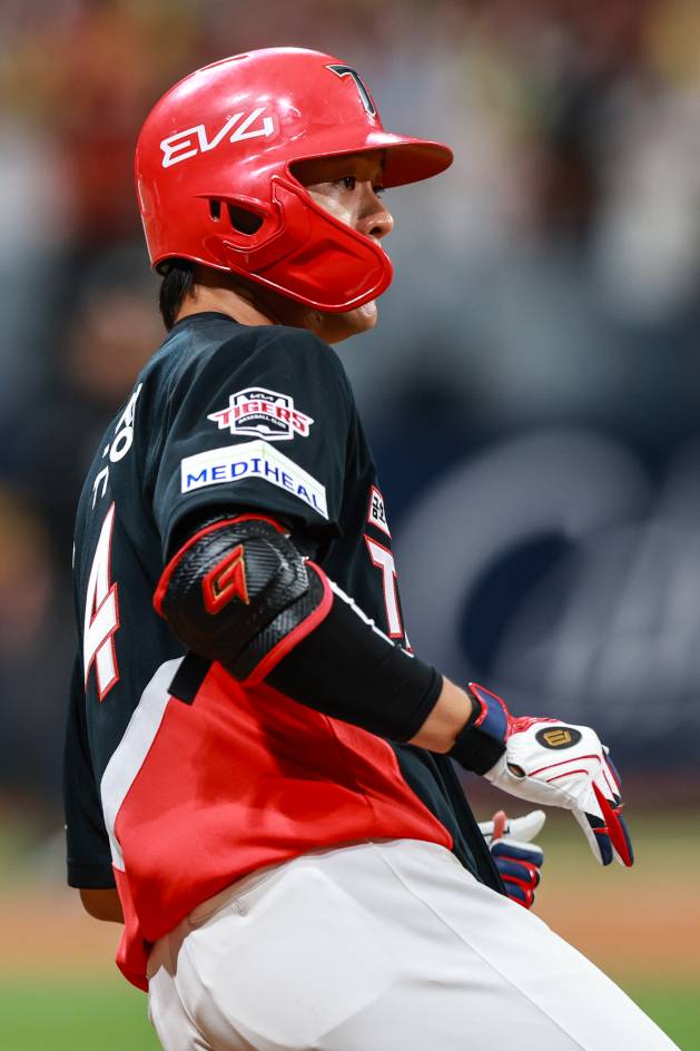 6일 고척 키움전 8회 결승타를 때려낸 대타 김규성. KIA 제공