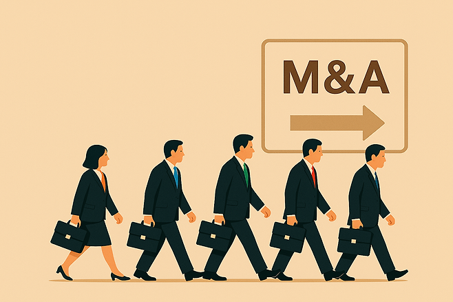 한동안 침묵하던 보험업계 인수·합병(M&A) 시장이 올해 들어 급변하고 있다. 대형 금융사들이 달라진 금융 환경에 맞춰 각기 다른 전략으로 보험사 인수에 나서면서, 변화의 신호탄이 쏘아졌다는 평가가 나온다. [챗GPT 이용해 제작함]