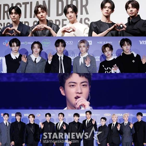 투모로우바이투게더, 보이넥스트도어, BTS 진, 세븐틴 /사진=스타뉴스