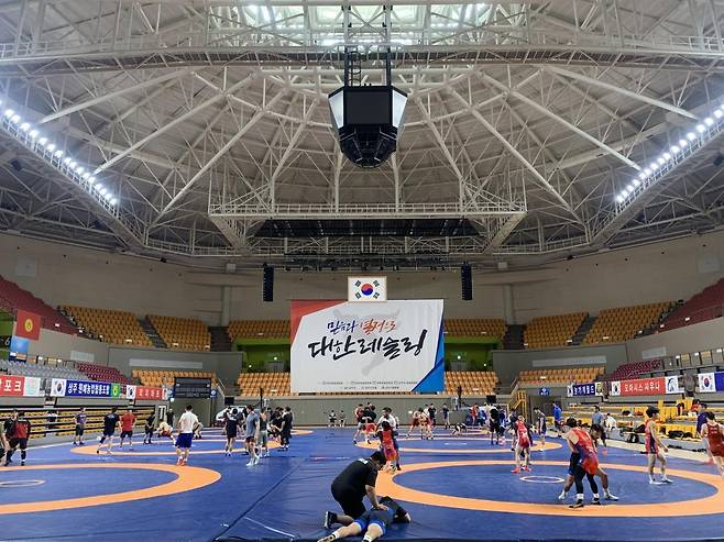 2024 레슬링 대표팀 합동 훈련 모습 [대한레슬링협회 제공. 재배포 및 DB 금지]