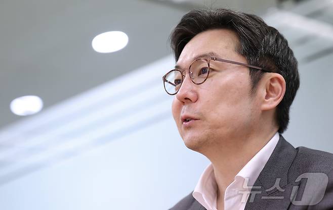 김동환 UTC인베스트먼트 대표가 25일 서울 종로구 뉴스1 사옥에서 인터뷰를 하고 있다. ⓒ News1 김성진 기자