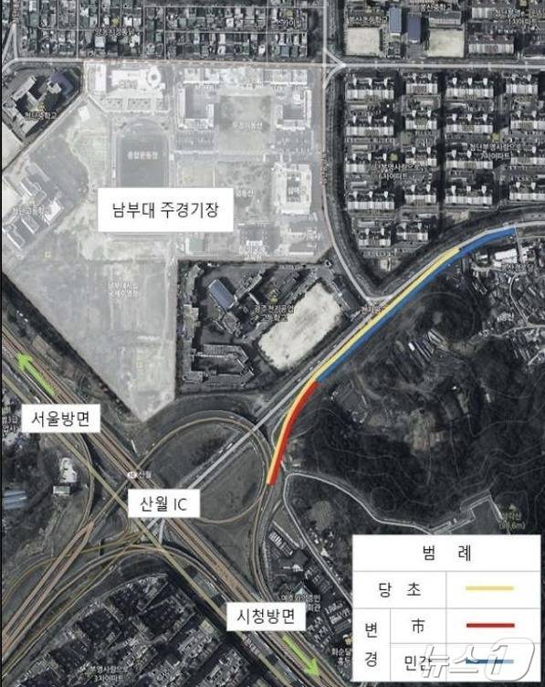 호남고속도로 첨단방면 진입로. (광주시 제공. 재판매 및 DB 금지)