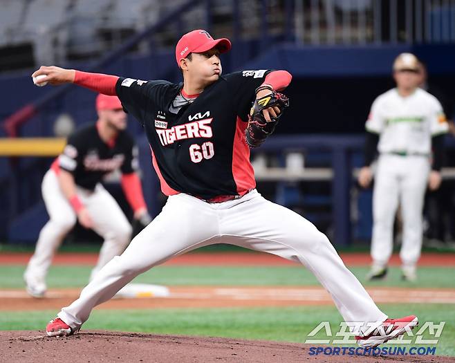 6일 고척돔에서 열린 KBO리그 키움과 KIA의 경기. 선발 투구하고 있는 KIA 김도현. 고척=송정헌 기자songs@sportschosun.com/2025.05.06/