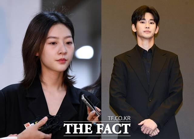 배우 고(故) 김새론 유족(왼쪽)이 김수현을 아동복지법·무고죄로 고소했다. /더팩트 DB