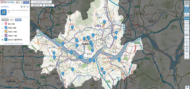 서울문화예술축제지도 스마트서울맵 이미지. 서울시 제공