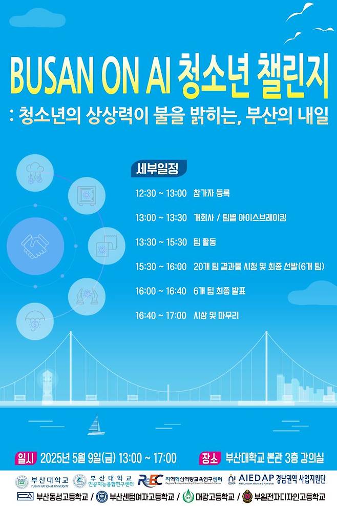 Busan On AI 청소년 챌린지 홍보 포스터. 부산대 제공