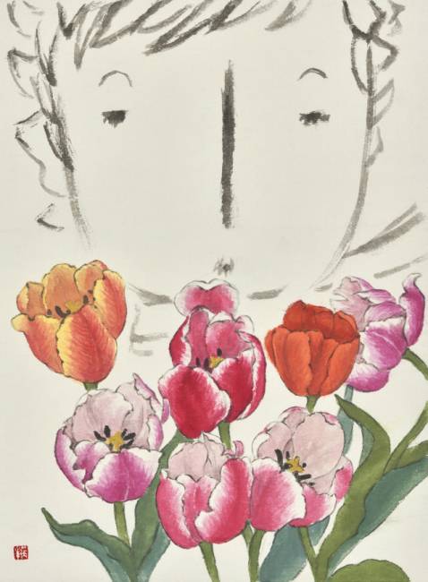 ▲ 6곳의 인제군립도서관이 지난 1일부터 29일까지 ‘어린 왕자에게 꽃을 전(展)’ 전시회를 동시에 연다. 이지연 작가의 작품.