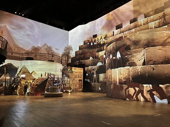 The exhibition titled "Egyptian Pharaohs: From Cheops to Ramesses II" at Grand Walkerhill Seoul in Gwangjin District, eastern Seoul [TMONET]