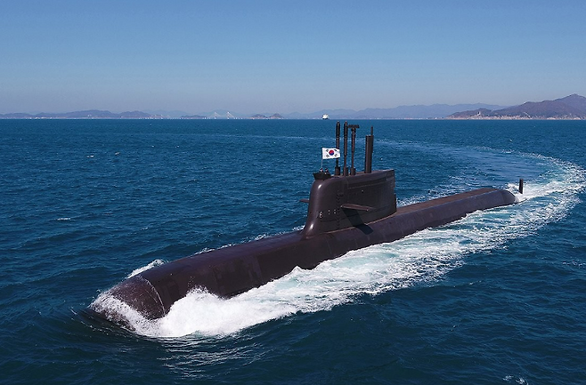 한화오션이 건조한 장보고-III 잠수함. 한화오션 제공&nbsp;