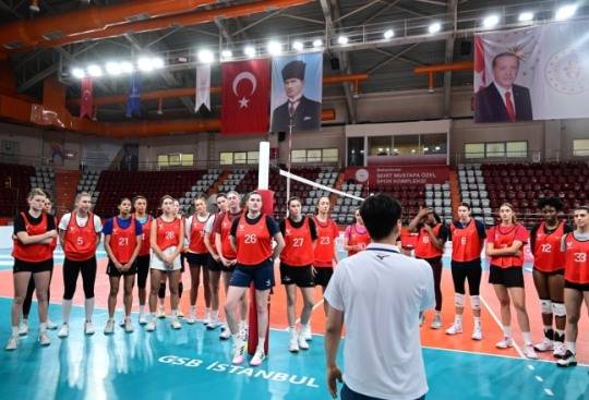 6일 튀르키예에서 개막한 프로배구 외국인 선수 여자부 트라이아웃 장면