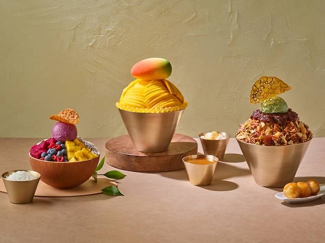 5월 1일부터 판매하는 그랜드 인터컨티넨탈 서울 파르나스 프리미엄 빙수 3종 / 사진=파르나스호텔