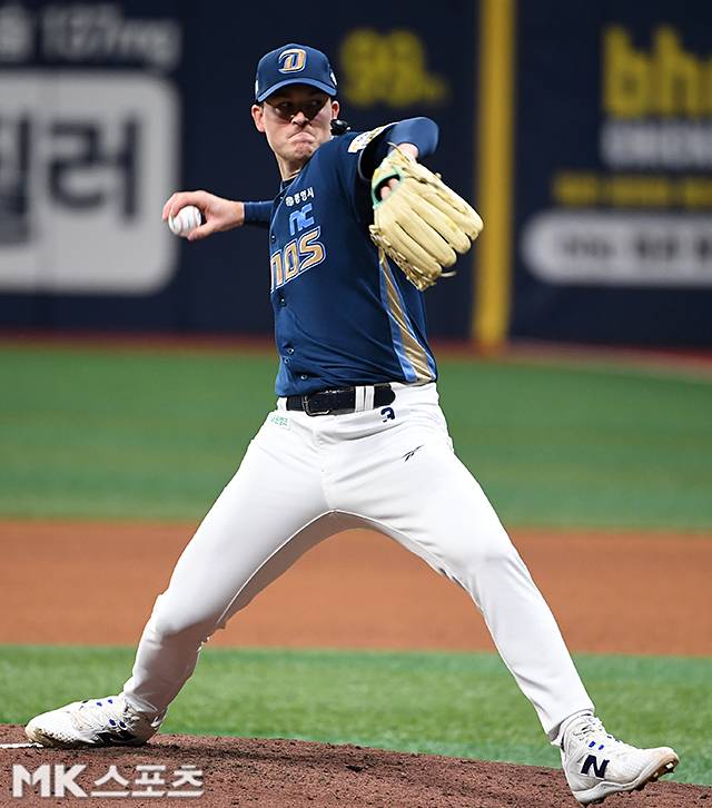 불 같은 강속구가 강점인 라일리. 사진=천정환 기자