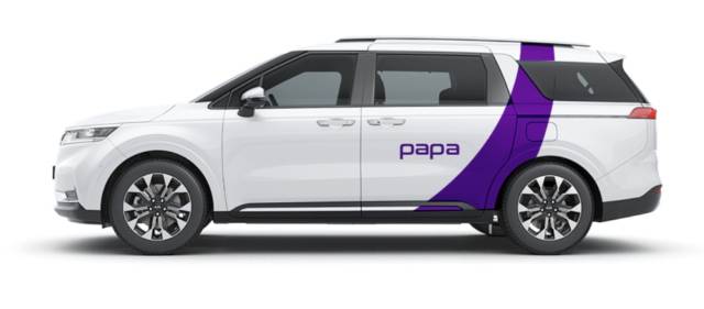 파파모빌리티가 운영하는 택시의 모습. 사진 제공=파파모빌리티