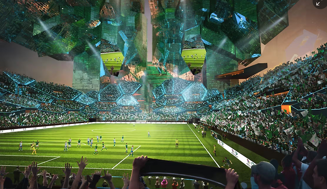 사우디아라비아가 2034년 FIFA 월드컵을 앞두고 선보인 초대형 프로젝트 중 하나가 네옴(NEOM)의 4만6000석 규모 ‘공중 스타디움’이다. 이 경기장은 기존 개념을 완전히 뒤엎는 혁신적인 구조다. 지상으로부터 무려 350m 상공에 설치되며 네옴의 대표 도시인 더 라인(The Line) 내부에 위치한다. 경기장 내에서 사막과 홍해를 내려다보는 파노라마 뷰가 제공된다.