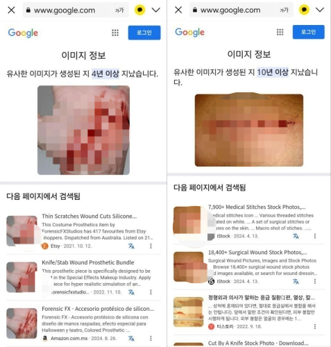 가세연측이 제시한 피살 증거는 인터넷에서 검색해 내려받을 수 있는 사진으로 조작된 증거라는 김수현 측 주장이다. 김수현 대리인 법무법인(유한) 엘케이비앤파트너스 측 제공.
