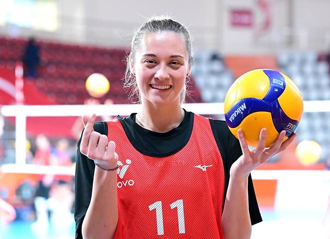 외국인 선수 트라이아웃에 참가한 레베카 라셈 [한국배구연맹 제공. 재판매 및 DB 금지]