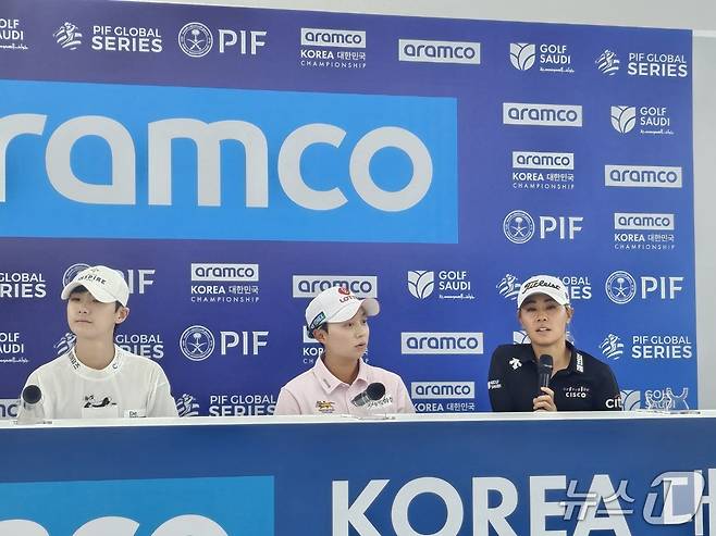 LET 아람코 코리아 챔피언십에 출전하는 박성현, 김효주, 다니엘 강(왼쪽부터). ⓒ News1