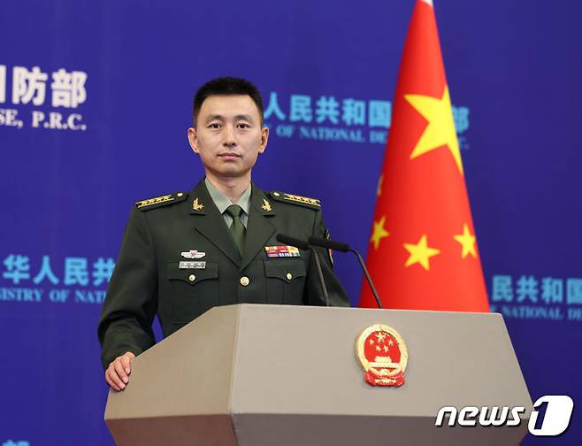 장샤오강 중국 국방부 대변인 (사진 출처=중국 국방부 홈페이지) ⓒ News1 정은지 특파원