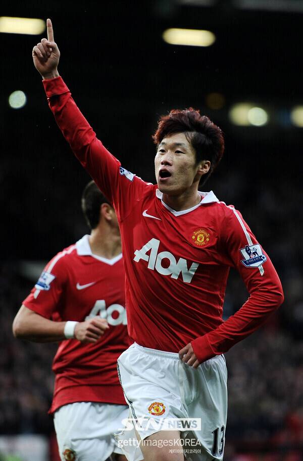 맨체스터 유나이티드 시절 박지성. 사진┃게티이미지코리아