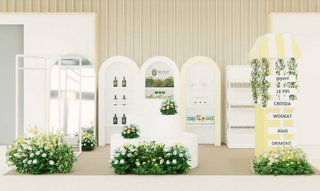 신세계백화점 강남점 10층 신본관 브릿지에서 열리는 육아 라이프스타일 '인플루언서 마켓' 팝업 전경