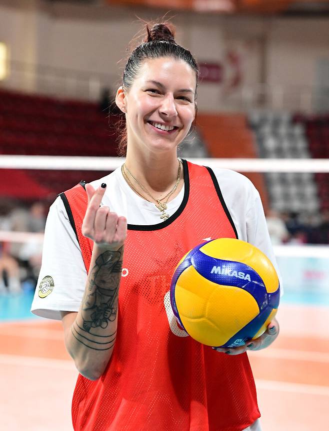 2023∼2024시즌 흥국생명에서 뛰었던 윌로우 존슨(등록명 윌로우). 한국배구연맹 제공