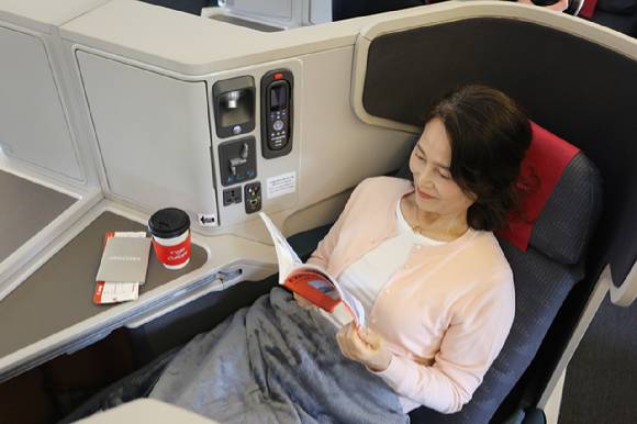 티웨이항공 비즈니스 좌석 업그레이드 이벤트 홍보 이미지 [사진=티웨이항공]