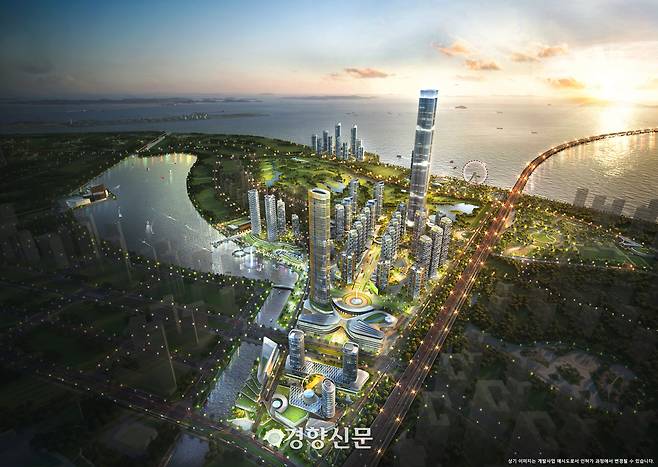 103층 이상 최고층빌딩이 건설될 인천 송도랜드마크 조감도. 인천경제청 제공