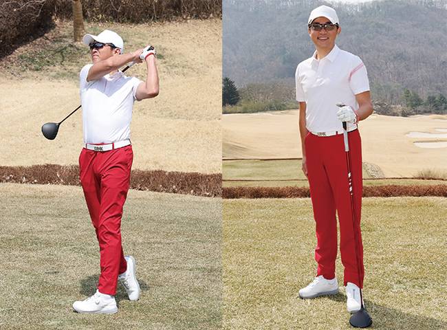 라운드 중 포즈를 취한 안재욱