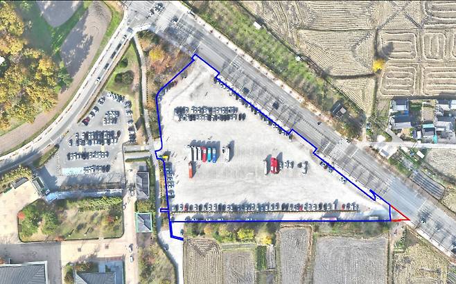 경주박물관 동측 월성 주차장 공사 계획도. 경주시 제공