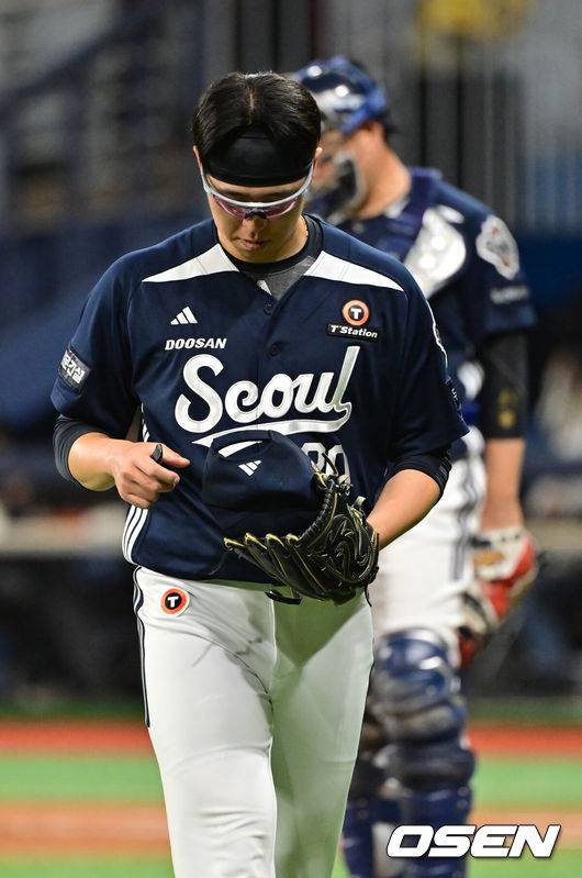 [OSEN=박준형 기자] 두산 김유성  2025.04.23 /