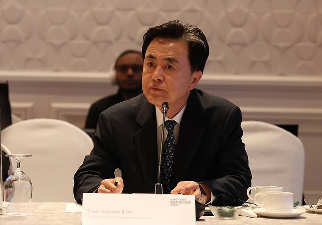 싱가포르 아시아 기후행동 정상회의서 발언하는 김태흠 충남지사 [충남도 제공. 재판매 및 DB 금지]