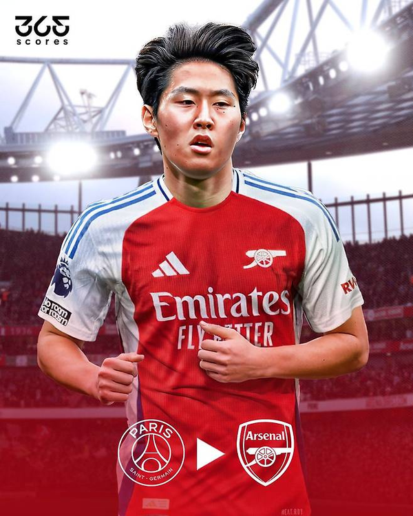 아스널과 연결된 파리 생제르맹(PSG) 이강인. 사진┃365score