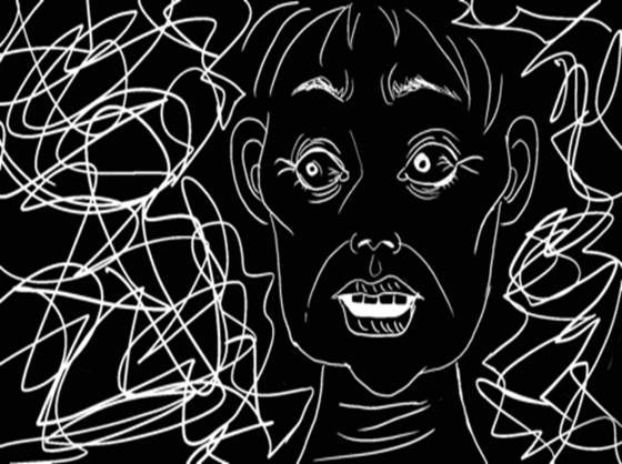 국립현대미술관 과천 관 ‘젊은 모색’ 전에 전시 중인 조한나의 ‘뱃속이 무거워서 꺼내야 했어’, 2018. 11분 짜리 디지털 영상이다.