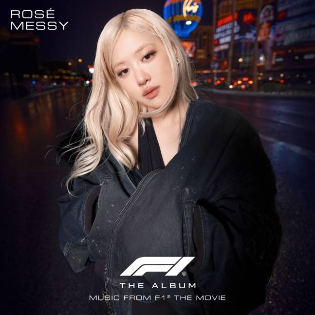 Poster for Rose's new track "Messy," part of the "F1: The Movie" soundtrack (Warner Music Korea)