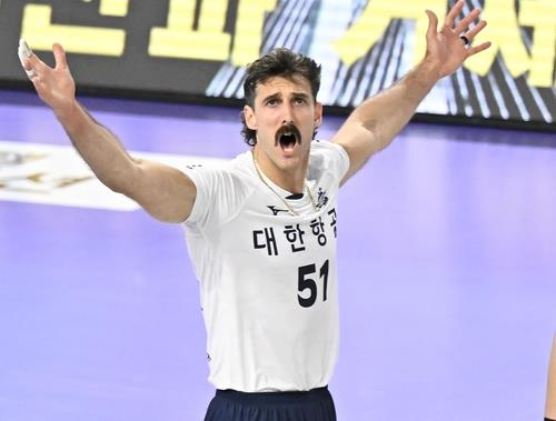 대한항공의 외국인 선수로 뛰었던 카일 러셀.