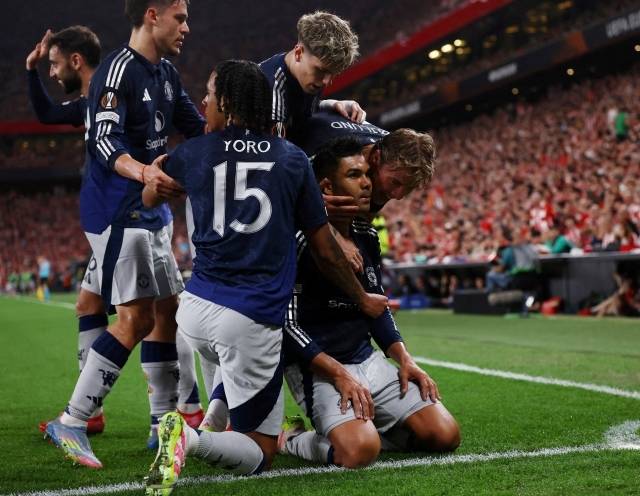 카세미루는 선제 및 결승골을 터뜨리며 68년 만에 맨유의 아틀레틱 빌바오전 승리를 이끌었다. 사진=REUTERS=연합뉴스