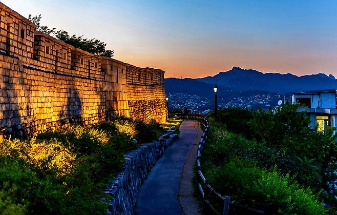 서울 낙산공원 해질녘