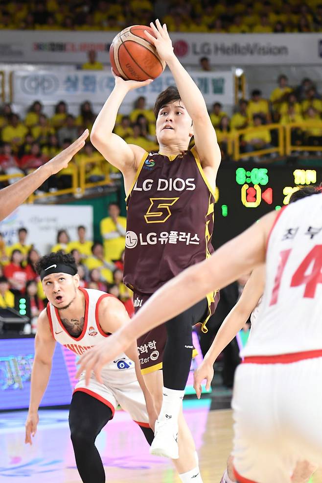 [서울=뉴시스] 프로농구 창원 LG의 양준석. (사진=KBL 제공)