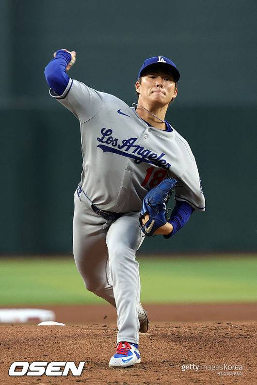 [사진] LA 다저스 야마모토 요시노부. ⓒGettyimages(무단전재 및 재배포 금지)