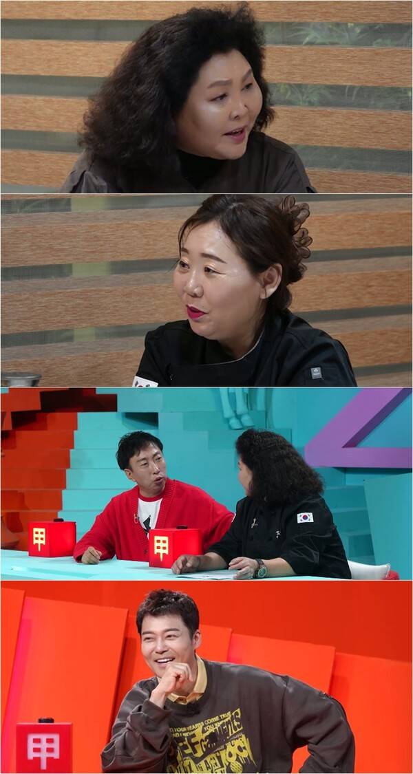▲ 11일 방송되는 KBS2 ‘사장님 귀는 당나귀 귀’에서 이순실이 원조 북한요리전문가 윤선희 셰프 등장에 바짝 긴장한다. 제공|KBS