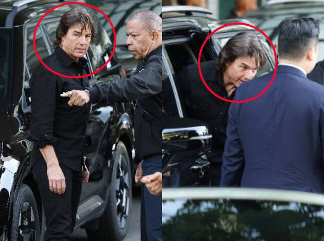 할리우드 배우 톰 크루즈가 ‘미션 임파서블: 파이널 레코닝’ 홍보를 위해 지난 7일 오후 서울김포비즈니스항공센터(SGBAC)를 통해 내한해 기아 카니발을 타고 있다. (사진=뉴스1)