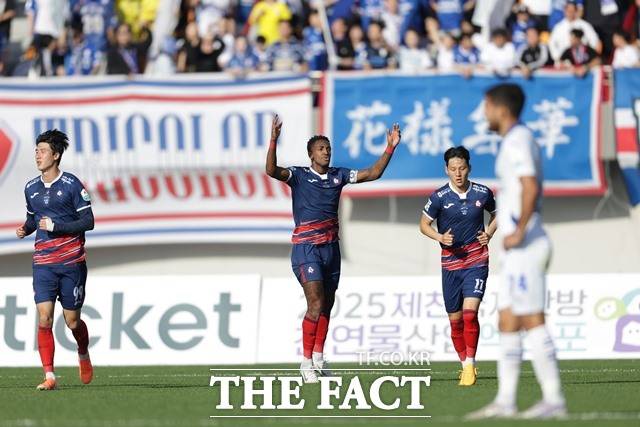 득점왕 경쟁에 가세한 충북청주의 가브리엘./K리그