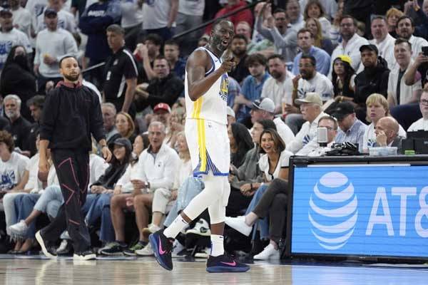 드레이몬드 그린은 테크니컬 파울을 받았다. 사진= AP= 연합뉴스 제공