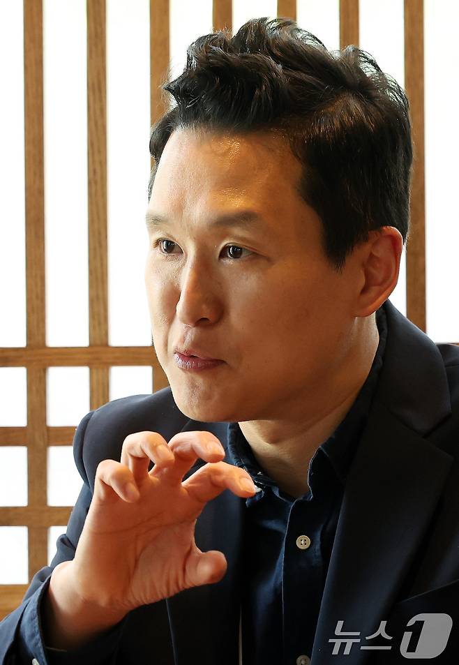 박상완 LG전자 마이컵 컴퍼니 대표가 8일 서울 강서구에 위치한 한 카페에서 뉴스1과 인터뷰를 하고 있다. 2025.5.8/뉴스1 ⓒ News1 이동해 기자