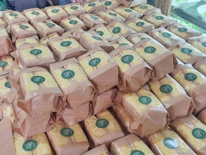 대전의 유명 빵집 성심당이 주문한 샌드위치./스레드