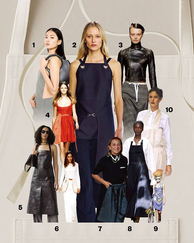 1 courreges 2024 f/w 2 hermÉs 2019 s/s 3 prada 2024 f/w 4 prada 2005 s/s 5 peter do 2021 s/s 6 hermÉs 2000 s/s 7 hermÉs 2000 s/s 8 dior 2024 s/s 9 vivienne westwood 2010 s/s 10 comme des garcons 1995 s/s