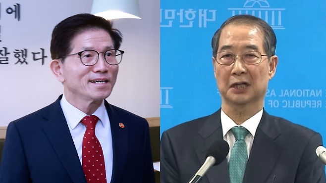 김문수 국민의힘 대선 후보와 한덕수 前 국무총리