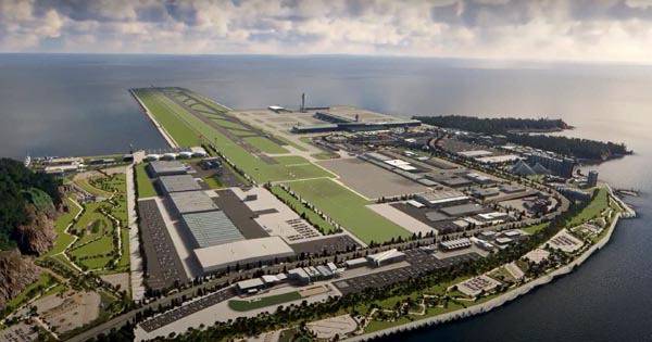 부산 강서구 가덕도신공항 조감도. 부산시 제공