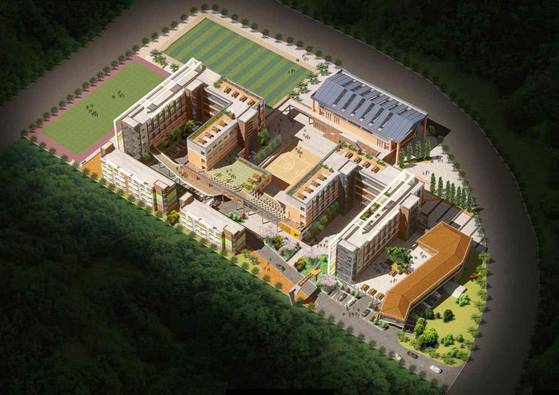 A 3-D image of the international school set to be established within Myeongjin International City [BUSAN METROPOLITAN CITY]